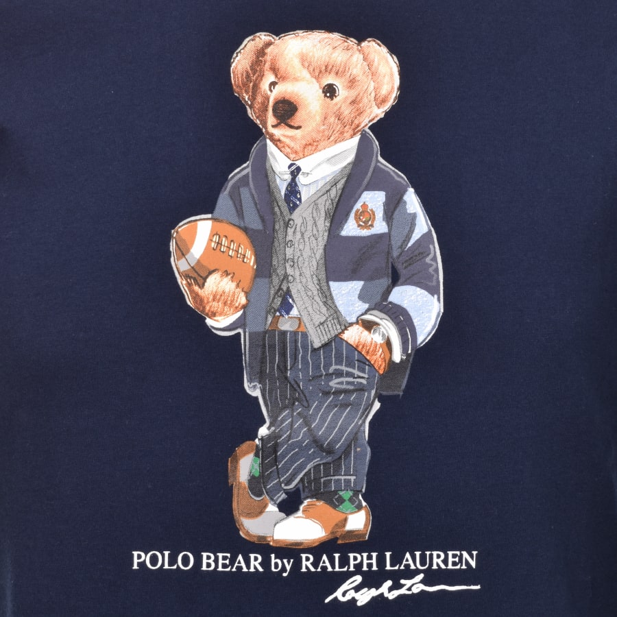 Alternative Image for ProductRalph Lauren Crew Neck Bear T Shirt Navy3